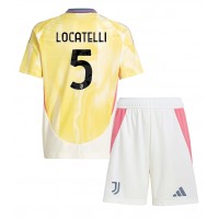 Dres Juventus Manuel Locatelli #5 Preč pre deti 2024-25 Krátky Rukáv (+ trenírky)